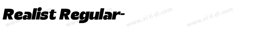 Realist Regular字体转换